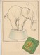 CARTE PUB PUBLICITE CIGARETTES SAINT ST MICHEL ADVERTISING CARD ILLUSTRATEUR GERMAINE HAGEMANS ELEPHANT QUI FUME - Publicité