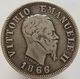 Italy 50 Centesimi 1866 M F - Silver - 1861-1878 : Vittoro Emanuele II