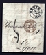 CP 8- LETTRE DE GREIZ ALLEMAGNE POUR LYON- PETIT CAD ALLEMAND DE 1857 + CAD ROUGE AMBULANT DE TOUL A FORBACH- 3 SCANS - 1801-1848: Précurseurs XIX