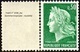 France Marianne De Cheffer N° 1536.Aa ** Roulette - La République Le 30 Cts Vert; Variété Gomme Tropicale - 1967-1970 Marianne (Cheffer)