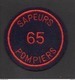 Pompiers / Insigne Ou écusson D'épaule ( Neuf )  En Tissu Brodé " Sapeurs Pompiers 65 " Hautes Pyrénées - Pompiers