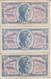 SERIE COMPLETA DE 3 BILLETES DE 50 CTS DEL AÑO 1937 SERIES A-B-C  (BANKNOTE) - Sonstige & Ohne Zuordnung