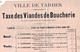 1875 - GC ÉVIDÉ De TARBES Sur AFFICHE " TAXE DES VIANDES BOUCHERIE " + CACHET MAIRIE Pr VIC EN BIGORRE (HAUTES PYRENEES) - 1849-1876: Période Classique