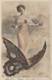 A22- ARTISTE FEMME SUR PAPILLON  GALIFREY - PAR  REUTLINGER - OBLITERATION DE 1904 -  - 2 SCANS) - Entertainers