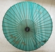 CANNE OMBRELLE PLIABLE - JAPONISANTE - SOIE BRODEE - DEBUT XX° SIECLE - HAUTEUR : 87 Cm - BOIS - Paraplu's & Parasols