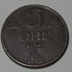 1941 - Norvège - Norway - 5 ORE, HAAKON VII, KM 368 - Norway