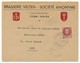 Enveloppe En-Tête Brasserie Velten - Société Anonyme - Affr 1,20F Bersier, Obl St Rambert L'Ile Barbe (faible) - 1944 - 1900 – 1949