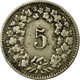 Monnaie, Suisse, 5 Rappen, 1912, Bern, TB+, Copper-nickel, KM:26 - Sonstige & Ohne Zuordnung