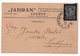 1935 YUGOSLAVIA, CROATIA, ZAGREB TO LJUBLJANA, SLOVENIA, CORRESPONDENCE CARD, JADRAN WHOLSALE - Covers & Documents