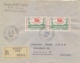 France 1960 Registered Cover To Switzerland With 2 X 0,50 Fr. Meeting Of European Mayors - Idee Europee