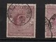 GB Edward Two Shillings Sixpence Red Purple Spacefiller - Oblitérés