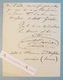 L.A.S Félix-Joseph BARRIAS Peintre Illustrateur à William BOUGUEREAU AMIENS Hôtel De France Angleterre Lettre Autographe - Autres & Non Classés