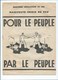 Politique Elections 1936 Manifeste Croix De Feu. Pour Le Peuple Par Le Peuple TB 27 X 20 Cm 16 Pages - Documents Historiques