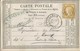 Carte Postale Precurseur 1873 CACHET GC 1945 Sur CERES 15 C. De Langon En Gironde - 1849-1876: Période Classique