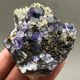 Fluorite Bleue Avec Quartz Fumé, Fujian, Chine, 85 G., 6,8 X 5,3 X 2,3 Cm. - Mineralien