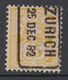 Switzerland 1882 Ziffernmuster 15c White Paper Ca Zurich 25 Dec 82 (42728G) - Gebruikt