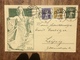 SWITZERLAND 1909 Postcard Arosa To Leipzig Germany Illustrated UPU - Covers & Documents