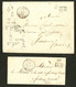 Lettre. Cad "Alger (Poss. D'Afr.)" De Mai 37 Et Sept 1838 Sur Deux Enveloppes En "P.P." Pour La France. - TB - Sonstige & Ohne Zuordnung