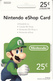 Game Card Italy Nintendo 2012 Luigi - Gift Cards