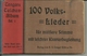 3551 "TONGERS TASCHEN ALBUM Bd. 1-100 VOLKS LIEDER - 1913" 188 PAGINE- ORIGINALE - Música