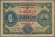 Angola: 20 Escudos 1921, P.59, Small Border Tears, Tiny Hole At Center. Condition: F. Very Rare! - Angola
