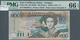 Delcampe - Antigua: Nice Group Of 4 Banknotes 100 Dollars ND(2003), P.46a, All In UNC And All PMG Graded 66 Gem - Other & Unclassified