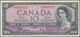 Canada: 10 Dollars 1954 "Devil's Face Hair Style" Issue With Signature Coyne & Towers, P.69a, Highly - Kanada