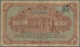 China: Yü Hsiang Bank 100 Copper Coins 1918, P.S2992, Toned Paper With Several Folds And Tiny Hole A - China