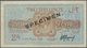 Cyprus / Zypern: 2 Shillings 1920 Specimen, P.15s, Tiny Tear At Upper Margin, Soft Horizontal Fold A - Cyprus