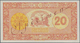 Djibouti / Dschibuti: Banque De L'Indochine - Djibouti 20 Francs ND(1945) SPECIMEN, P.15s With Teo T - Dschibuti