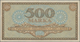 Estonia / Estland: Eesti Vabariigi 500 Marka 1923, P.52a, Highest Denomination Of This Series In Gre - Estland