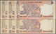 India / Indien: Set Of 6 Notes Of 10 Rupees Replacement Banknote P. 95, All In Condition: UNC. (6 Pc - Indien