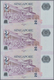 Singapore / Singapur: Set Of 7 Uncut Sheets Of 3 Notes (21 Notes In Total) Of 2 Dollars ND P. 46, Al - Singapore