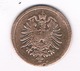 1 PFENNIG 1874 A  DUITSLAND /4042/ - 1 Pfennig