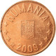 Monnaie, Roumanie, 5 Bani, 2009, Bucharest, TB+, Copper Plated Steel, KM:190 - Rumania