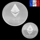 1 Pièce Plaquée ARGENT ( SILVER Plated Coin ) - Ethereum ETH ( Ref 2 ) - Autres & Non Classés