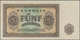 Deutschland - DDR: 1 Mark 1948 Ersatznote Serie "XU" Und 6-stelliger KN, Ro.340c Und 5 Mark 1948 UdS - Altri & Non Classificati