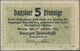 Deutschland - Nebengebiete Deutsches Reich: Danzig Zentralkasse 5 Pfennig 1923, Ro.813, Senkrechter - Otros & Sin Clasificación