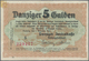 Deutschland - Nebengebiete Deutsches Reich: Danzig - Zentralkasse, 5 Gulden 1923, Ro.830, Klebereste - Sonstige & Ohne Zuordnung