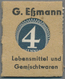 Deutschland - Briefmarkennotgeld: NÖRDLINGEN, G. Eßmann, Lebensmittel, Caprez, 4 Pf. Kontrollrat Zif - Altri & Non Classificati