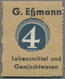 Deutschland - Briefmarkennotgeld: NÖRDLINGEN, G. Eßmann, Lebensmittel, Caprez, 4 Pf. Kontrollrat Zif - Sonstige & Ohne Zuordnung