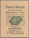 Deutschland - Briefmarkennotgeld: OBERSTDORF, Hans Weiss, Sportausrüstung, 10 Pf. Ziffer, Im Gelben - Altri & Non Classificati