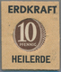 Deutschland - Briefmarkennotgeld: STUTTGART, Erdkraft Heilerde, Caprez-Werbung, 10 Pf. Kontrollrat Z - Altri & Non Classificati