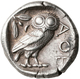 Attika: Tetradrachme Ca. 450-430 V. Chr., Athen. Kopf Der Athena / Steinkauz (Athene Noctua), Theodo - Greche