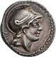 Publius Satrienus (77 V.Chr.): AR-Denar 77 V. Chr., Rom, 4,03 G, Romakopf Nach Rechts Mit Helm//Wölf - Other & Unclassified