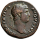 Hadrian (117 - 138): Æ-As, 21,6 Mm, 12,35 G, Büste Nach Links / Galeere, Sehr Schön. - The Anthonines (96 AD To 192 AD)