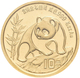 China - Volksrepublik - Anlagegold: Lot 2 Stück: 10 Yuan 1990, Goldpanda Am Fels, Bambus, KM# 269, F - China