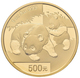 China - Volksrepublik - Anlagegold: 500 Yuan 2008, Goldpanda, KM# 1821, Friedberg B14. 31,11 G (1 OZ - China