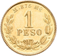 Mexiko: 1 Peso 1892 Mo M. KM# 410.5. 1,69 G, 875/1000 Gold. Vorzüglich. - Mexiko