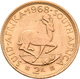 Südafrika - Anlagegold: Südafrika: Lot 3 Stück; 2 Rand 1968, KM #64, Friedberg 11. Je 7,99 G, 917/10 - Südafrika